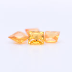 4x4 Square Princess Cut Yellow Sapphires