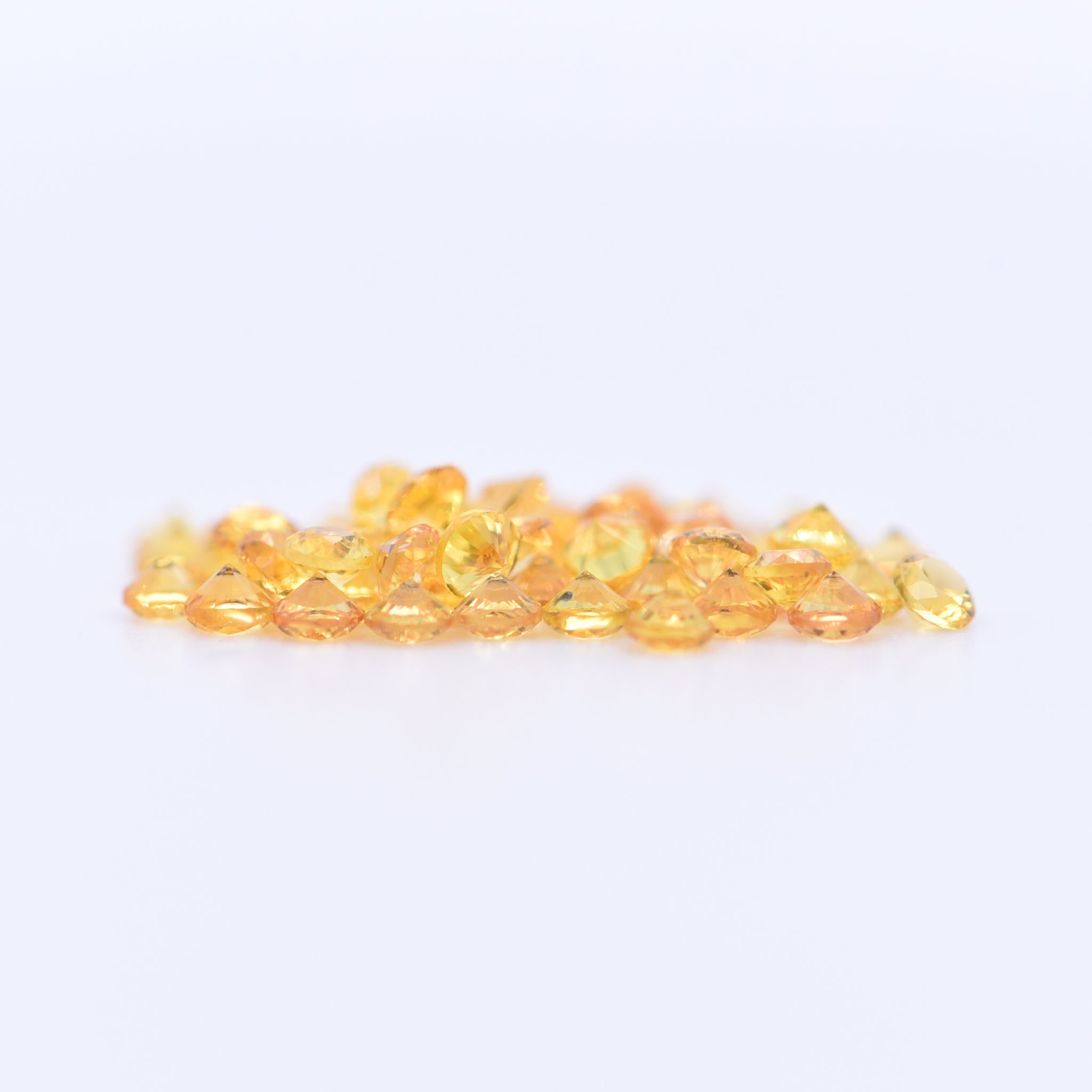 2mm Round Diamond Cut Yellow Sapphires